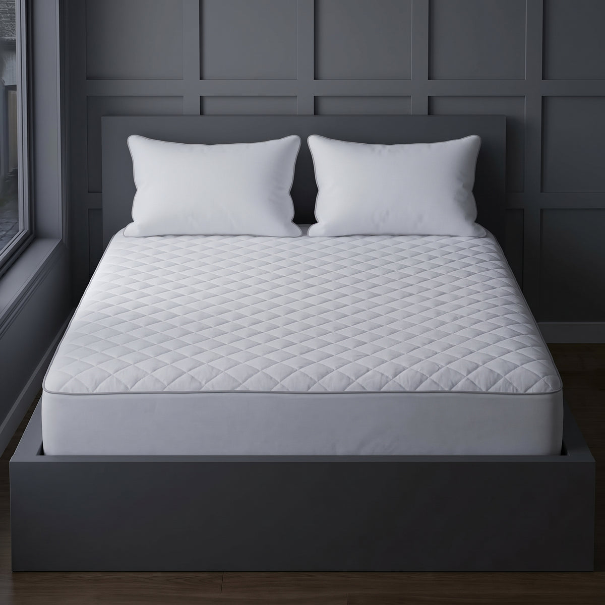 threadncloud waterproof mattress protector on a bed