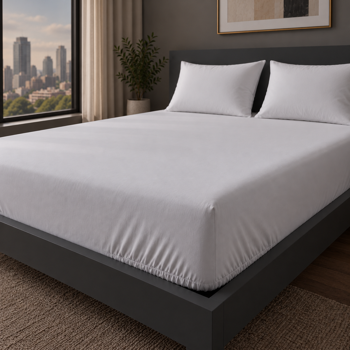 threadncloud fitted sheet in Single, Queen, Super Queen, King and Super King sizes