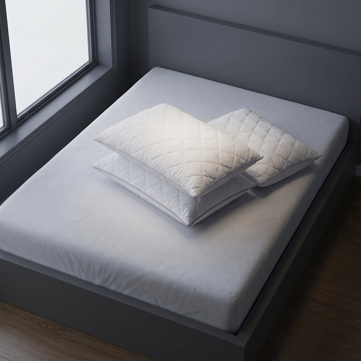 threadncloud simple microfiber pillow protectors, pack of 2, 50 × 75 cm